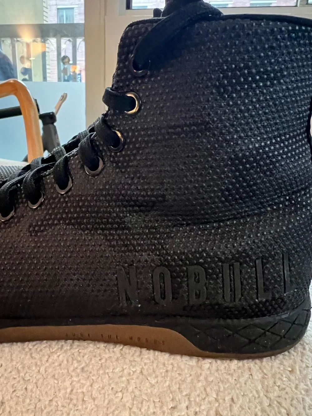NOBULL Outwork High Top Trainer Sneakers Shoes Black Camo / Gum Mens Size 9